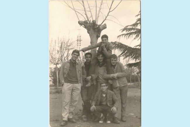 <span>De izquierda a derecha, Ramón Cubedo, Paco, J.M Orejón y Bruno. Encima Emilio Menéndez y debajo yo</span>