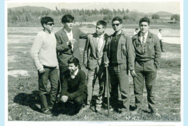 Mayo de 1961<br />Manuel Pi, Pedro Mate, Lino Rojo, Jose Luis Ferrant(agachado)<br />