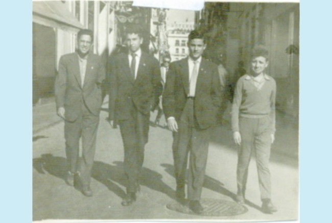 Mayo de 1959<br />Miguel Angel Ruiz Rodriguez, Jose Luis Ferrant, Alberto Peciña, Francisco Javier Ruiz Rodriguez<br />